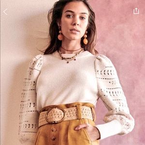 Sézane Puff Sleeve Sweater